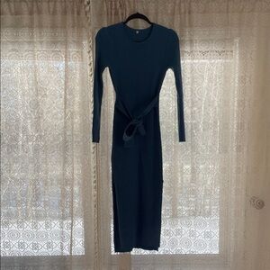 Elegant Blue Knit Dress